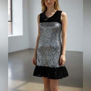 Laundry By Shelli Segal Black Velvet Dress Size 16